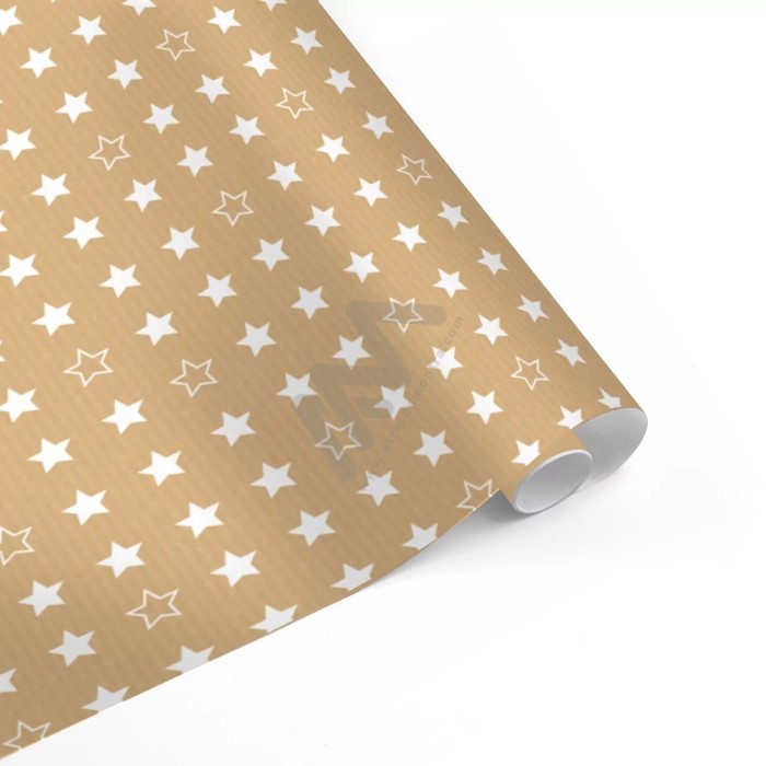 Christmas Kraft Wrapping Paper in Roll 70 x 500cm