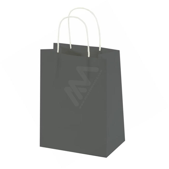 Graphite Twisted Handle Paper Bags 14x18x8