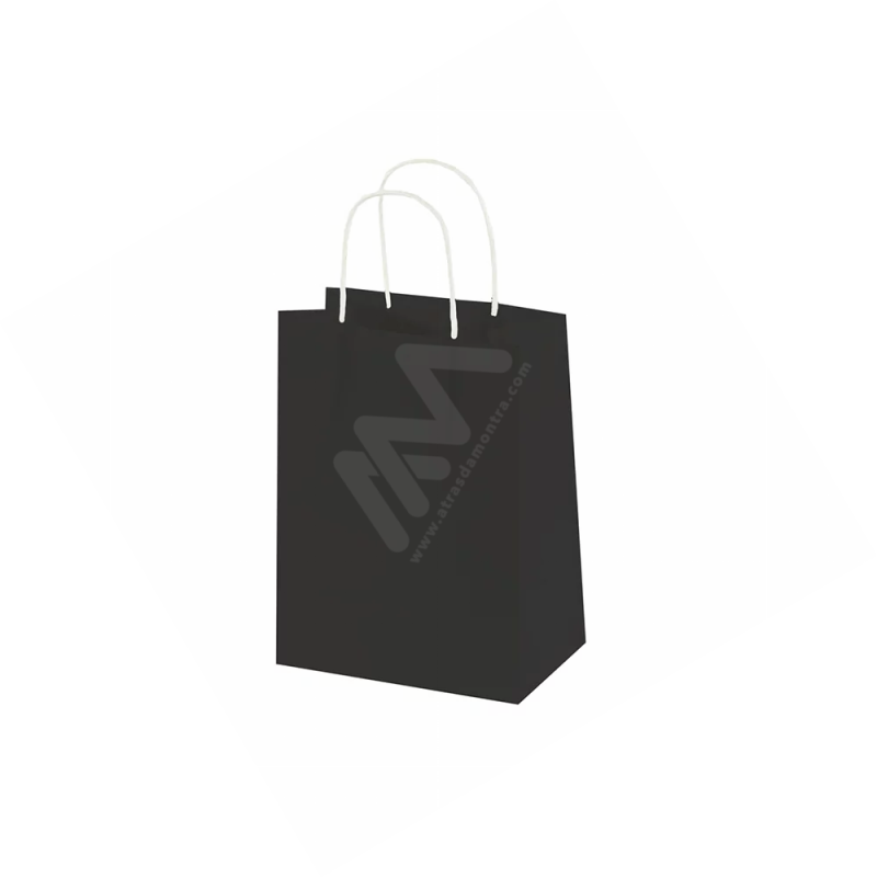Black Twisted Handle Paper Bags 14x18x8 Black Twisted Handle Paper Bags 14x18x8