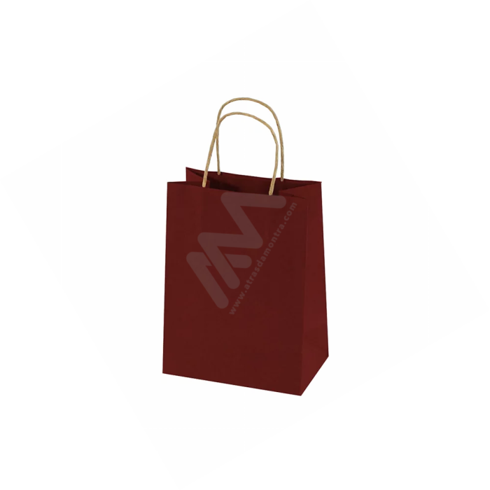 Kraft Bordeaux Twisted Handle Paper Bags 14x18x8