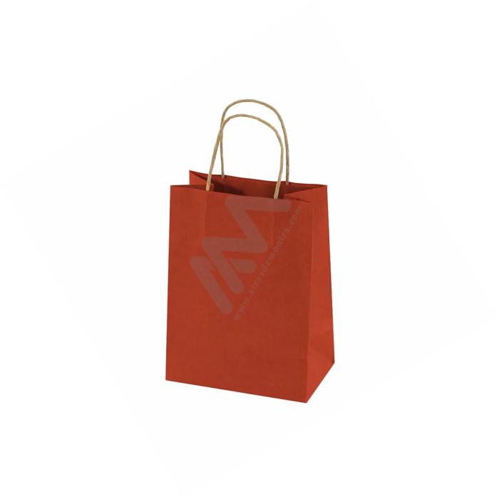 Kraft Red Twisted Handle Paper Bags 14x18x8