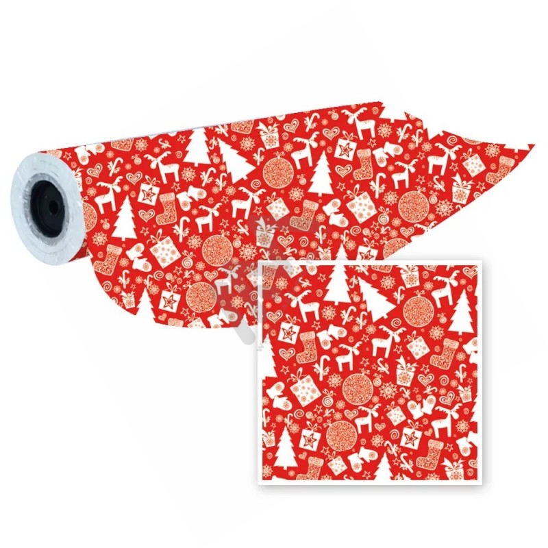Christmas Wrapping Paper in Roll 62cm x 80m