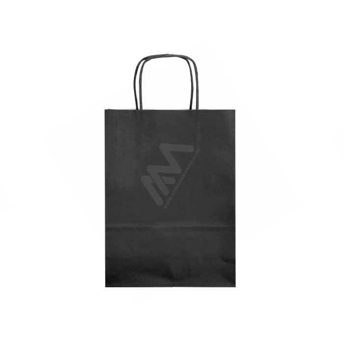 Sacos de Papel Asa Torcida Preto 42x49x16