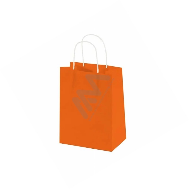 Orange Twisted Handle Paper Bags 14x18x8 Orange Twisted Handle Paper Bags 14x18x8