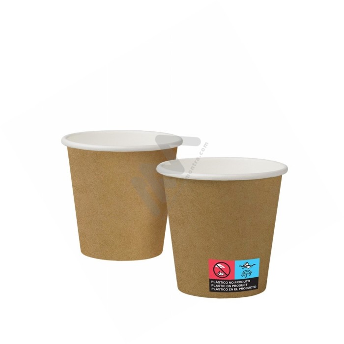 COPOS DE PAPEL CASTANHO 210 ml - Pack 50 un