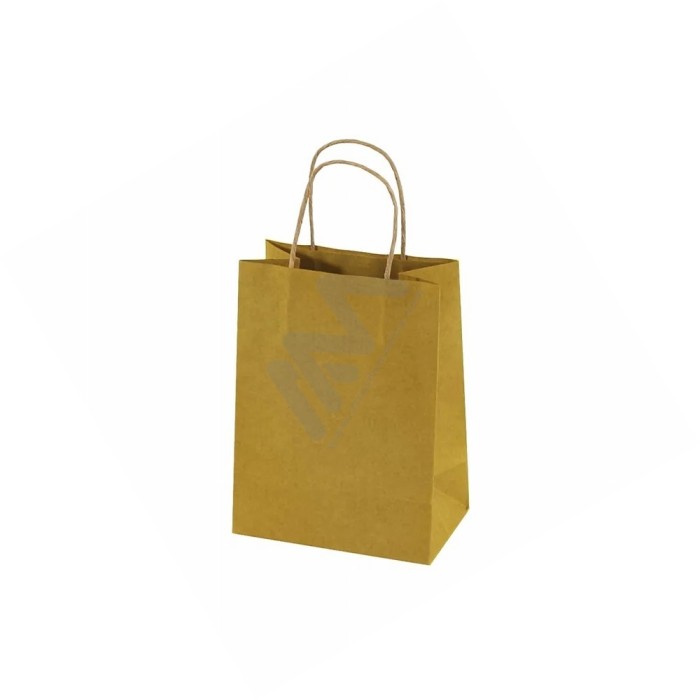 Sacos de Papel Asa Torcida Ouro Velho Kraft 14x18x8