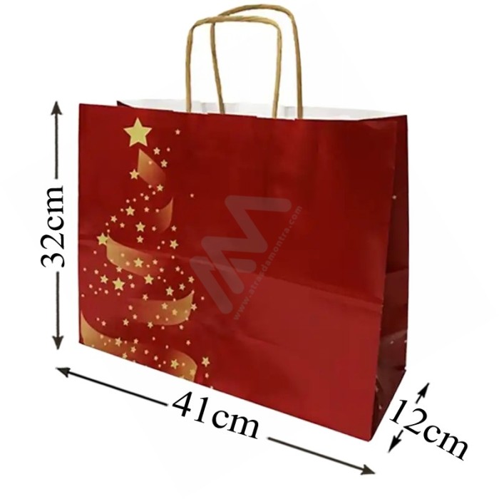 Twisted wing paper bags Christmas 41x32x12
