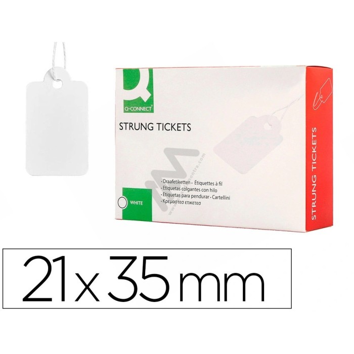 Etiquetas q-connect c/fio 21x35mm - 500 UN