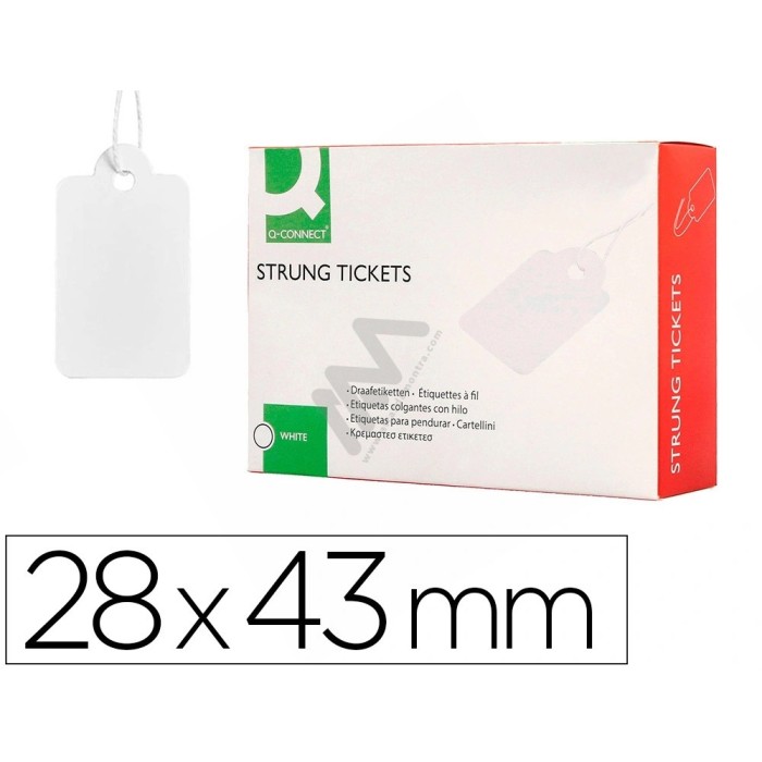Etiquetas q-connect c/fio 28x43mm - 500 UN