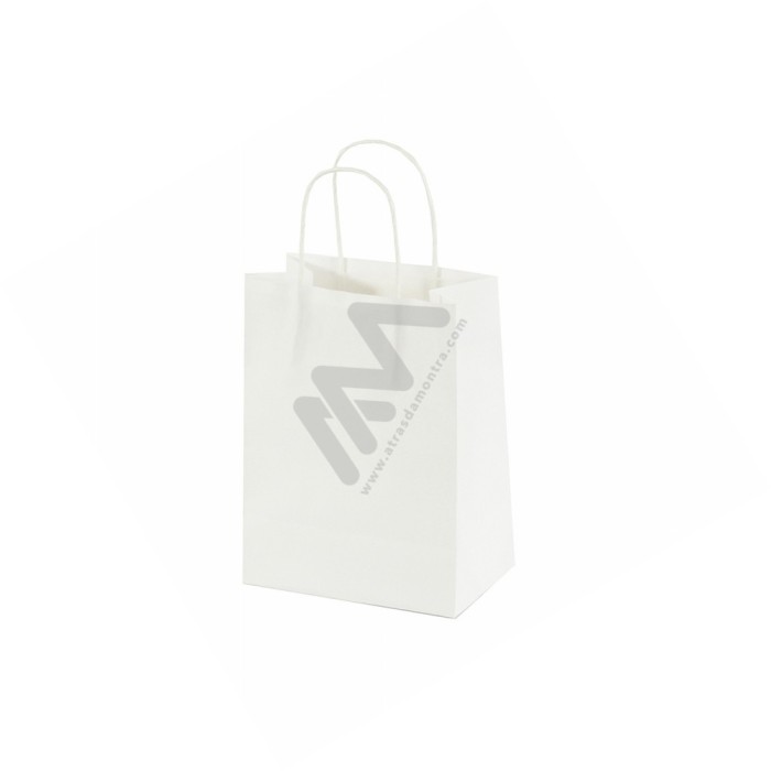 White Twisted Handle Paper Bags 14x18x8