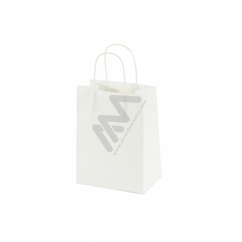 White Twisted Handle Paper Bags 14x18x8