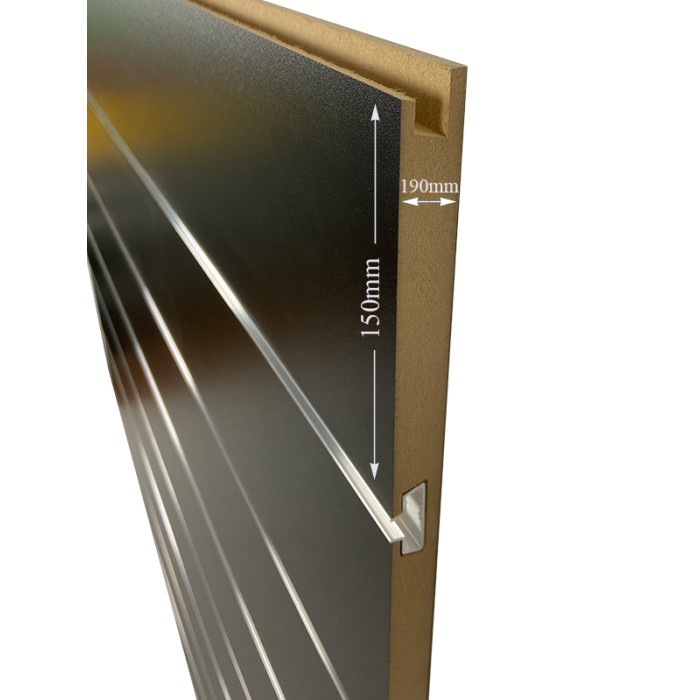 Painel Ranhurado R150 Preto 1800x1200x19mm
