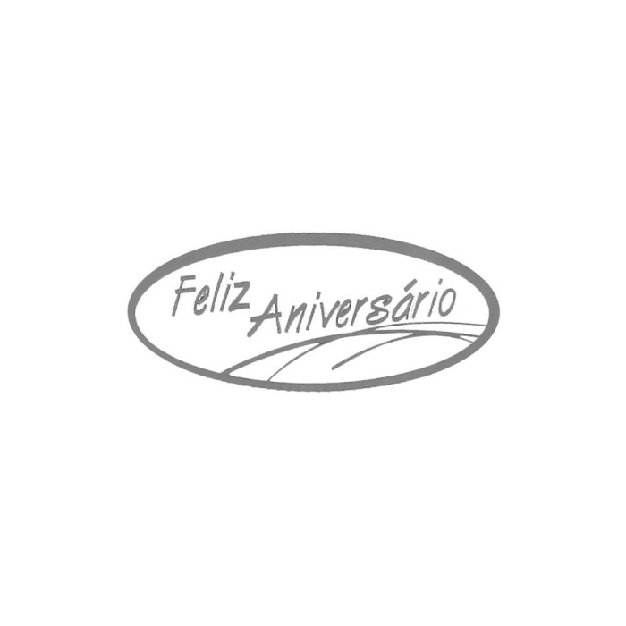 Rolo C/200 Etiquetas Autocolantes "Feliz Aniversário" - Prata %shop-name%