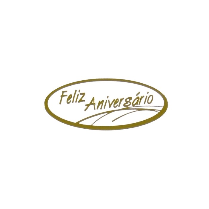 Rolo C/200 Etiquetas Autocolantes "Feliz Aniversário" - Ouro %shop-name%
