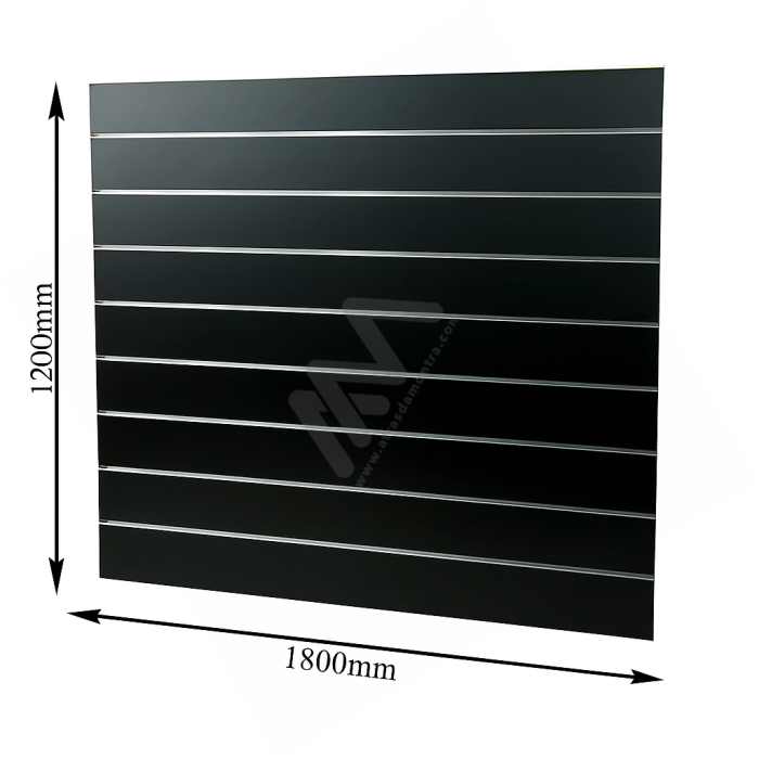 Painel Ranhurado R150 Preto 1800x1200x19mm