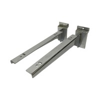 Pair of Chrome Shelf Supports for Slatwall Panel