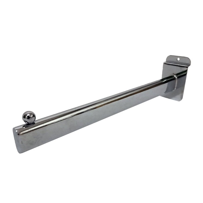 Chrome Arm with Single Ball End for Hangers for Slatwall Panel