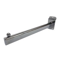Suporte Cromado 1 Esfera para Cabides para Painel Ranhurado