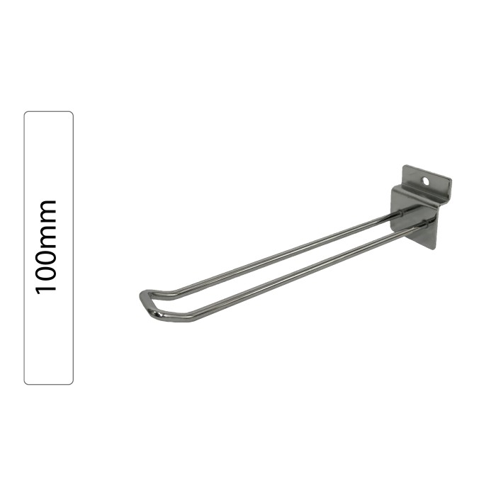 Double Chrome Hook for Slatwall Panel