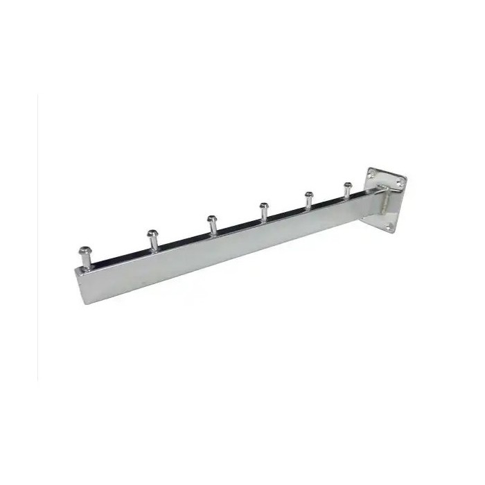 Chrome Angled Fixed-Mount Arm for Hangers