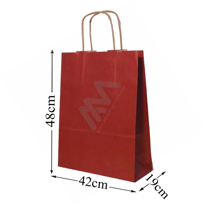 Red Paper Bags 42x48x19
