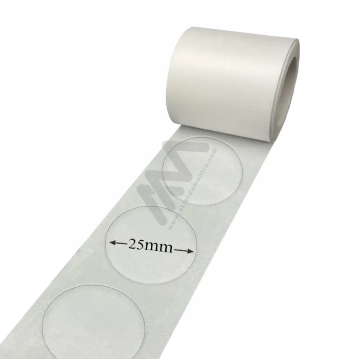 Rolo C/200 etiquetas transparentes Ø 25mm