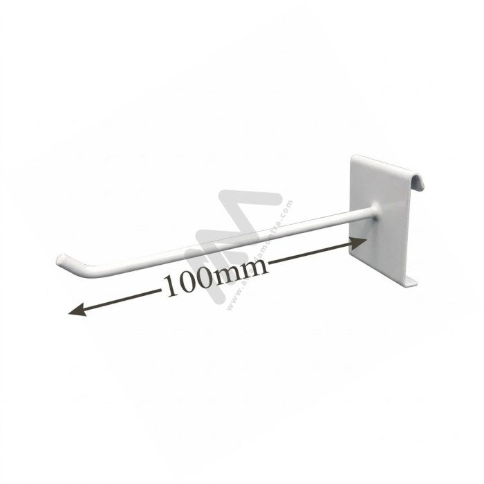 White hook for Grid Wall Panel 100mm