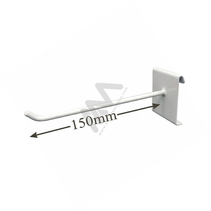 White hook for Grid Wall Panel 150mm