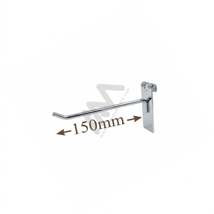 Chromed hook for Grid Wall Panel 150mm