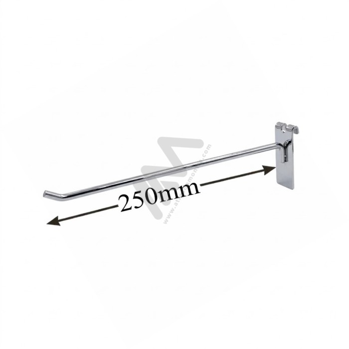 Chromed hook for Grid Wall Panel 250mm