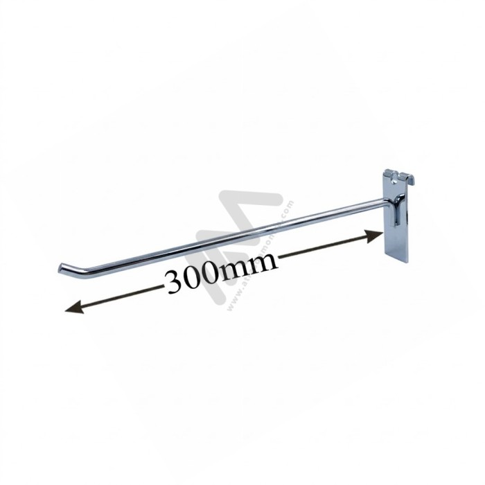 Chromed hook for Grid Wall Panel 300mm