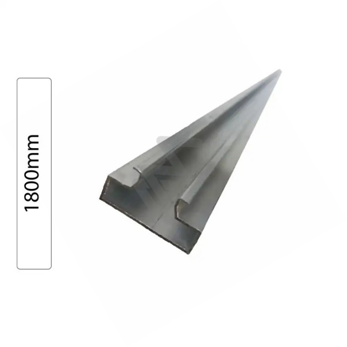 Perfil de Alumínio 1800mm para Painel Ranhurado Atrás da Montra