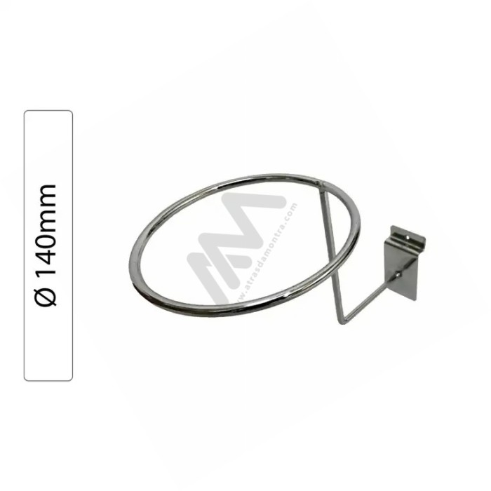 Suporte Cromado em Z para Bolas , Cachecóis, Echarpes, Lenços, Capacetes, entre outros para Painel Ranhurado