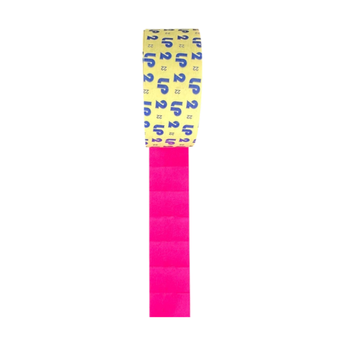 Rectangular Label Roll 26x16 Pink opened