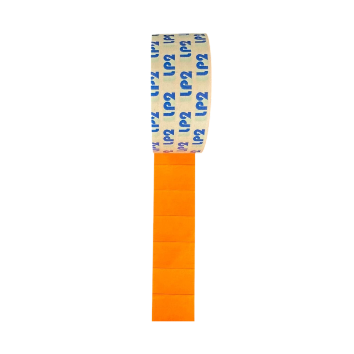 Rectangular Label Roll 26x16 Orange opened