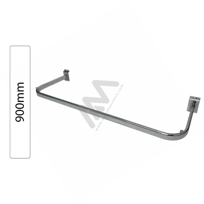 Slatwall Chromed bar for hangers 900mm