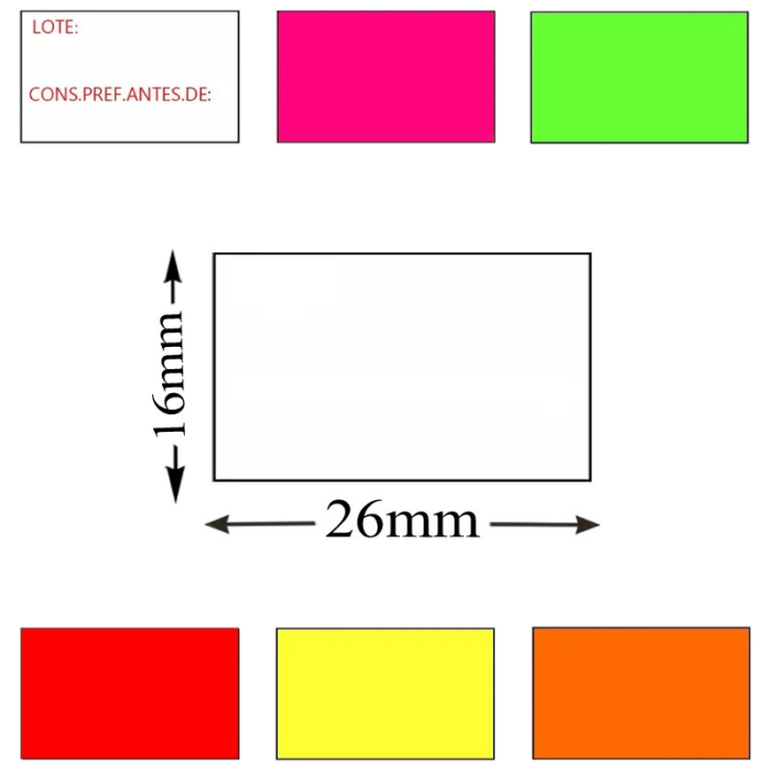 Rectangular Label Roll 26x16