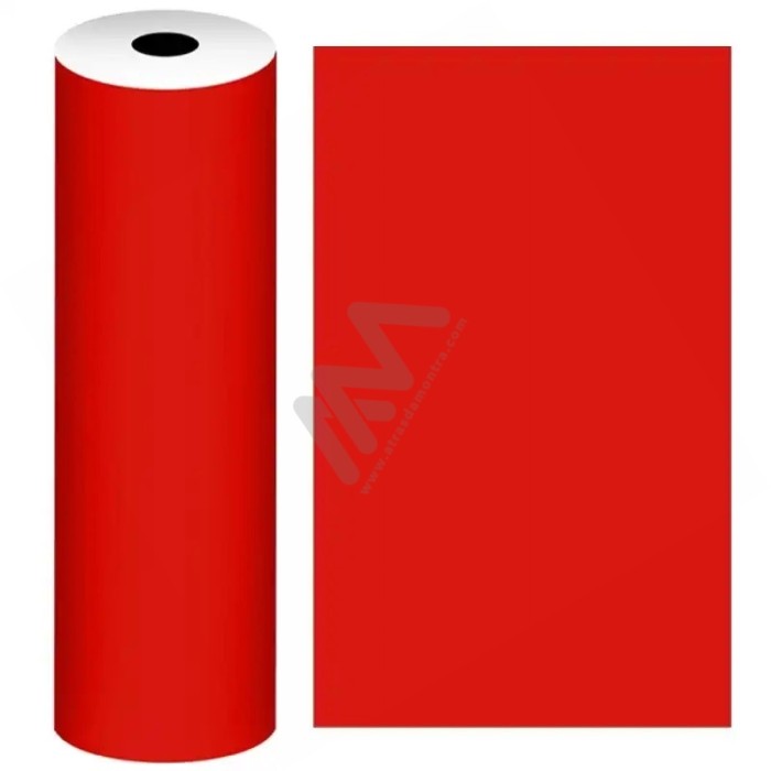 Papel Embrulho Vermelho em rolo 62cmx90m