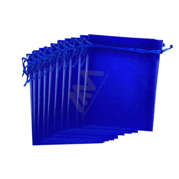 Blue Organza Bags 7x9 - 10 units