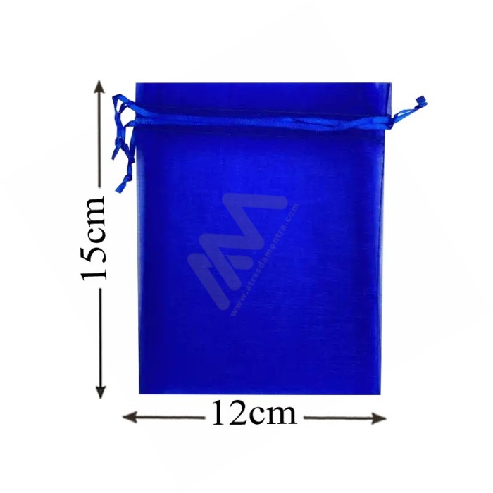 Blue Organza Bag 12x15 Pack 10 units