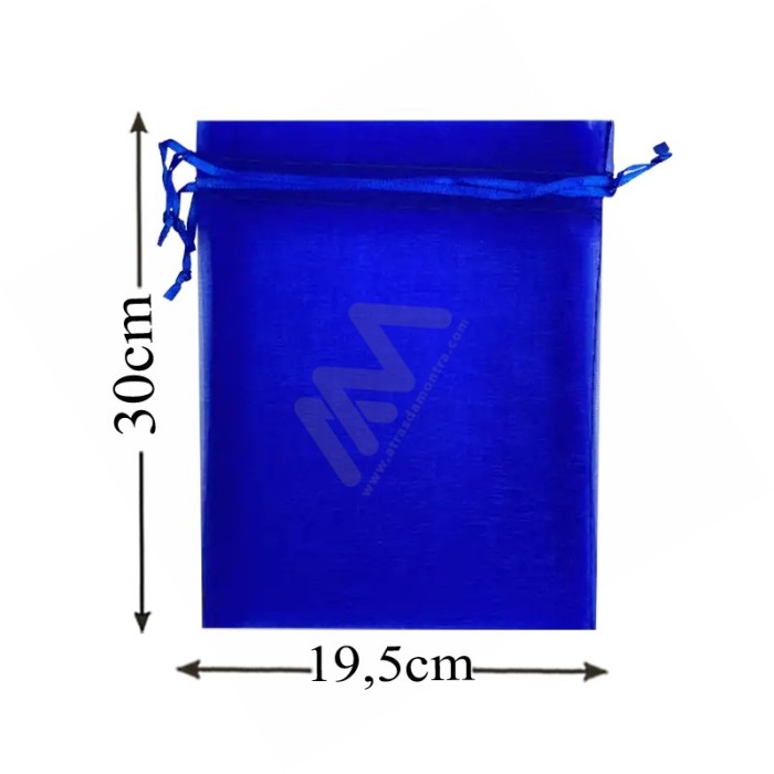 Blue Organza Bag 19,5x30 Pack 10 units