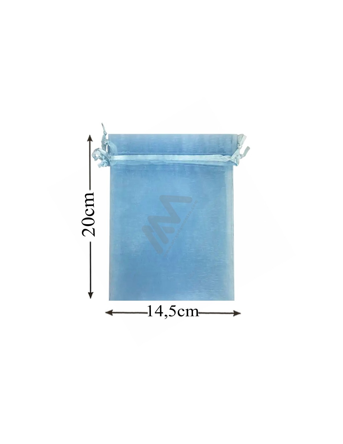 Light Blue Organza Bag 14,5x20 Pack 10 units