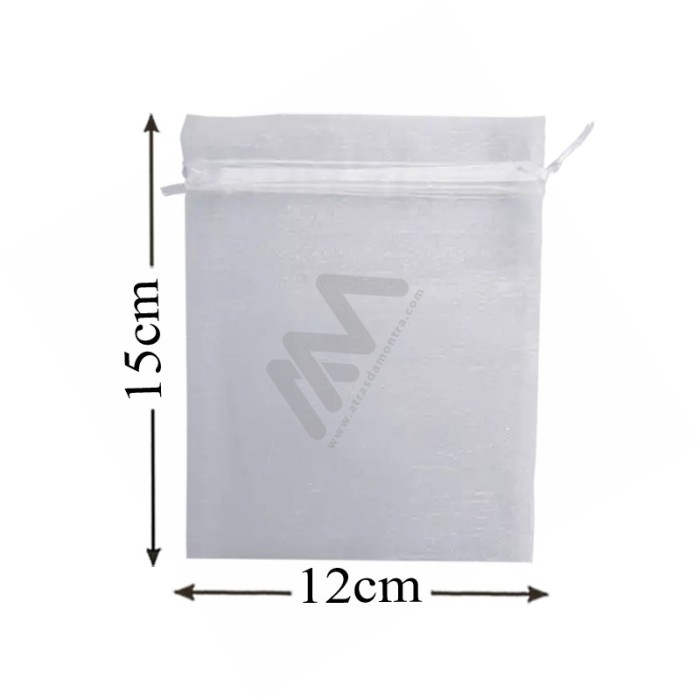White Organza Bag 12x15 Pack 10 units