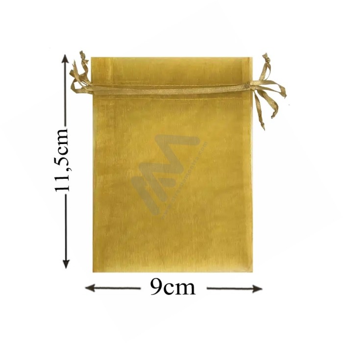 Gold Organza Bag 9x11,5 Pack 10 units