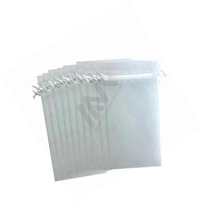 White Organza Bags 12x25 - 10 units