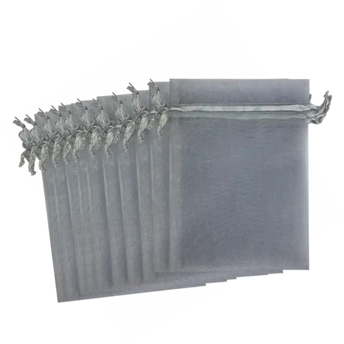 Silver Organza Bag 7x9 Pack 10 units