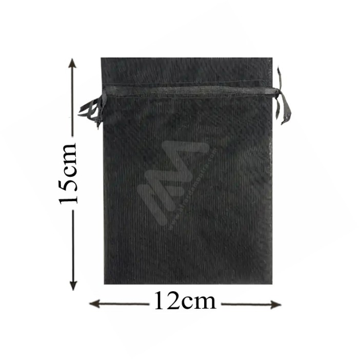 Black Organza Bag 12x15 Pack 10 units
