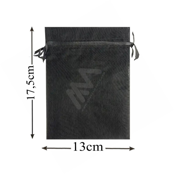 Black Organza Bag 13x17,5 Pack 10 units