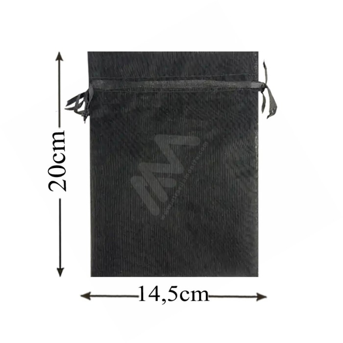 Black Organza Bag 14,5x20 Pack 10 units