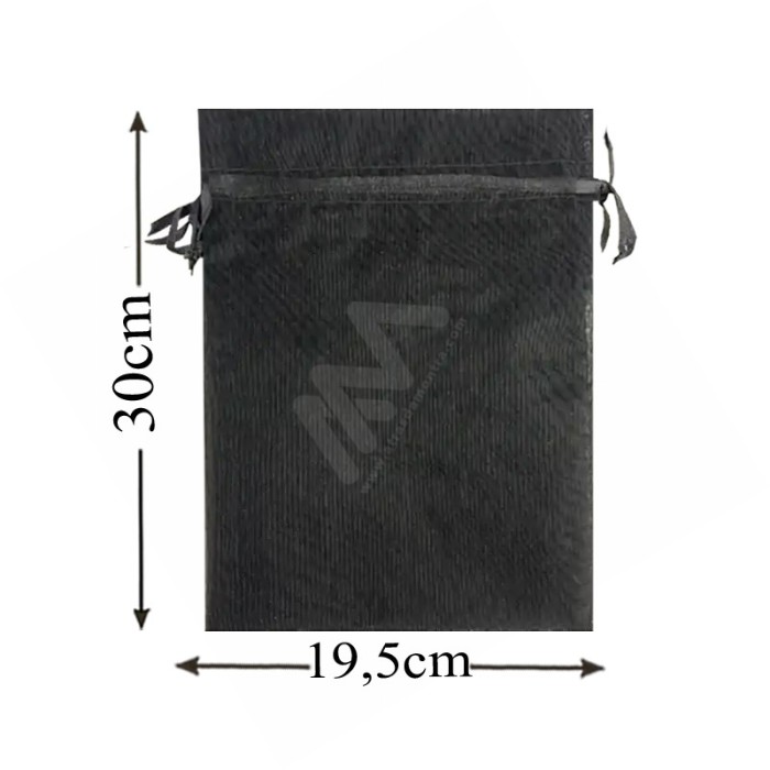 Black Organza Bag 19,5x30 Pack 10 units